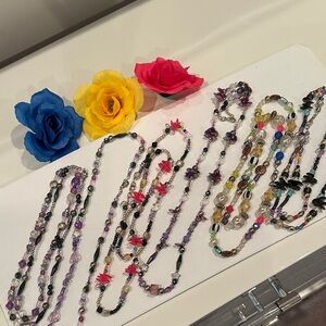 Colorful Beaded Necklaces Lot